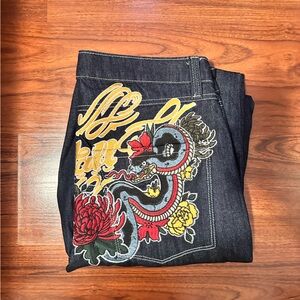 Size 32 Ninth hall Jeans, have a few stains on them but can be washed out